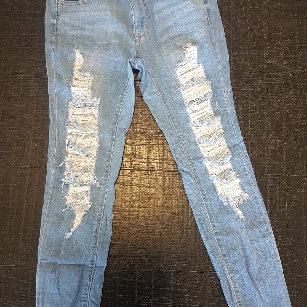 Ripped denim jeans